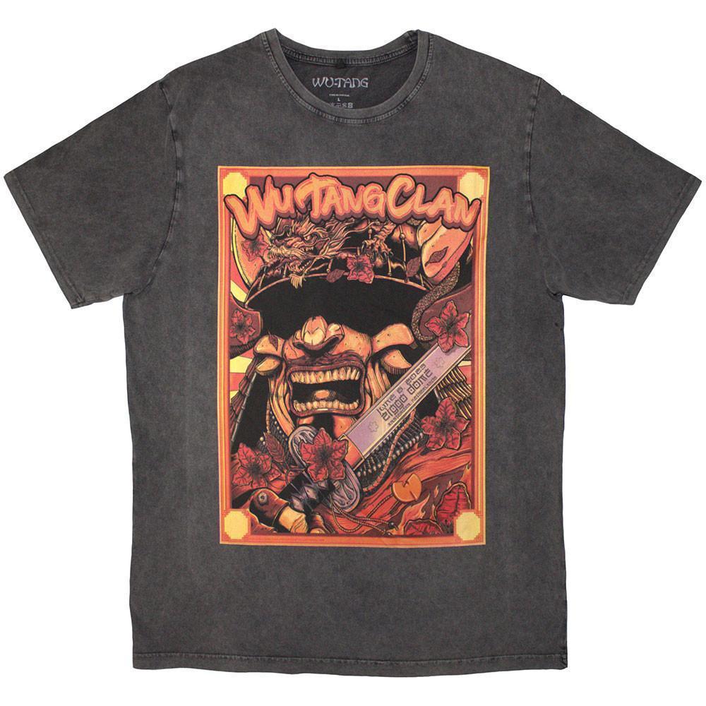 Wu-Tang Clan Unisex Stone Wash T-Shirt Amsterdam 23 Charcoal Grey